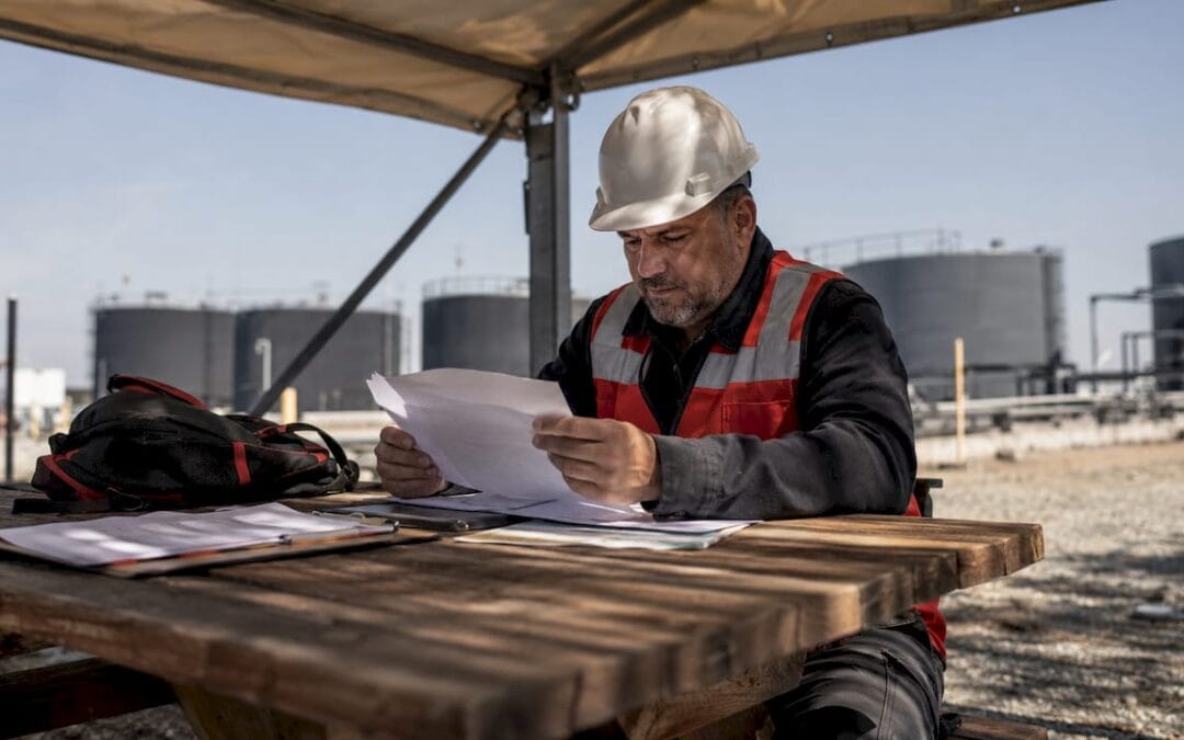 Procurement manager reviewing diesel fuel contracts
