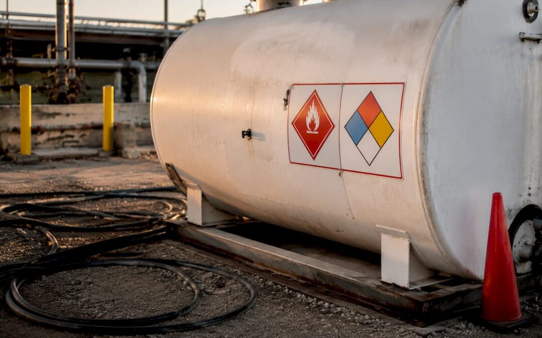 Unbranded diesel tank with compliance labels