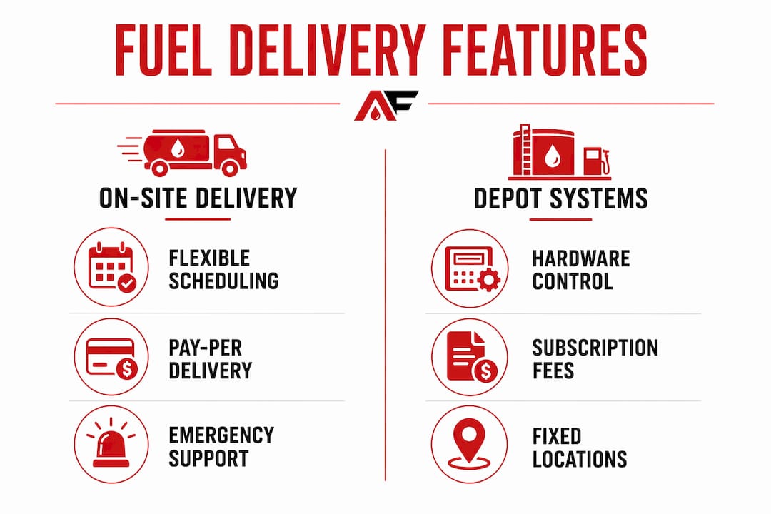 Best Fuelster.co Alternatives for Fleet Managers in 2026 1 Infographic comparing fuel delivery service features