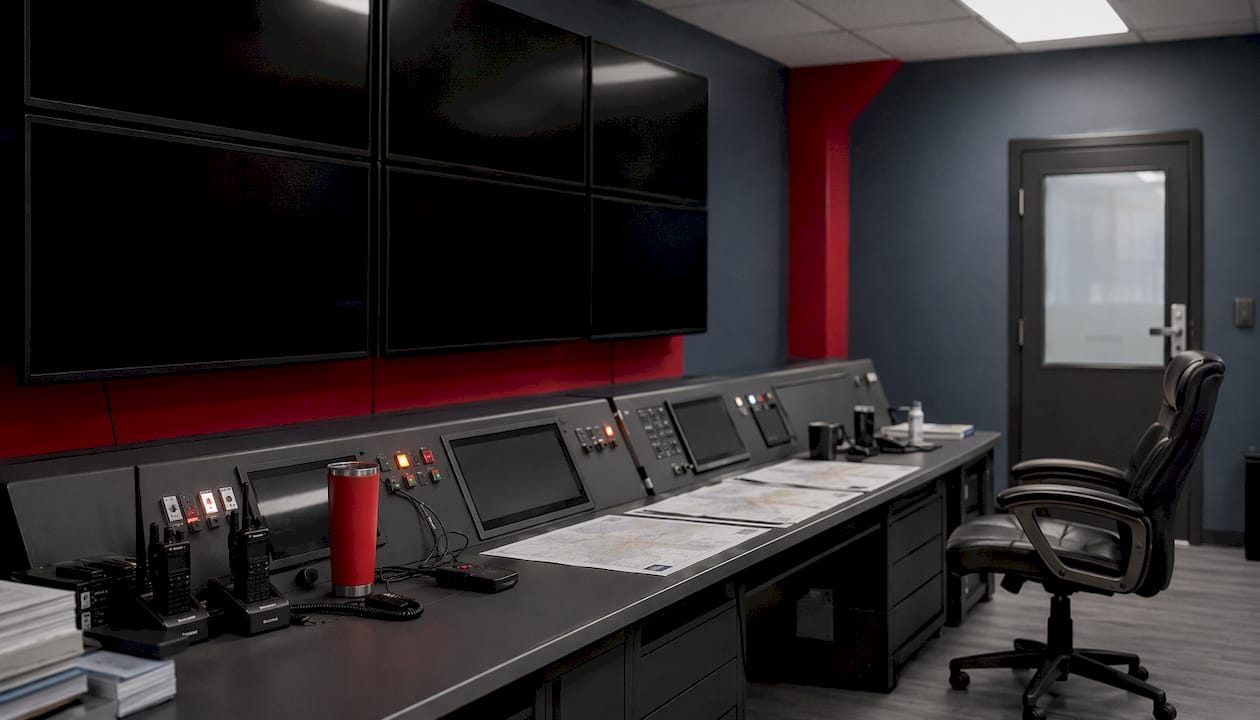 Fuel delivery network control room with digital dashboards