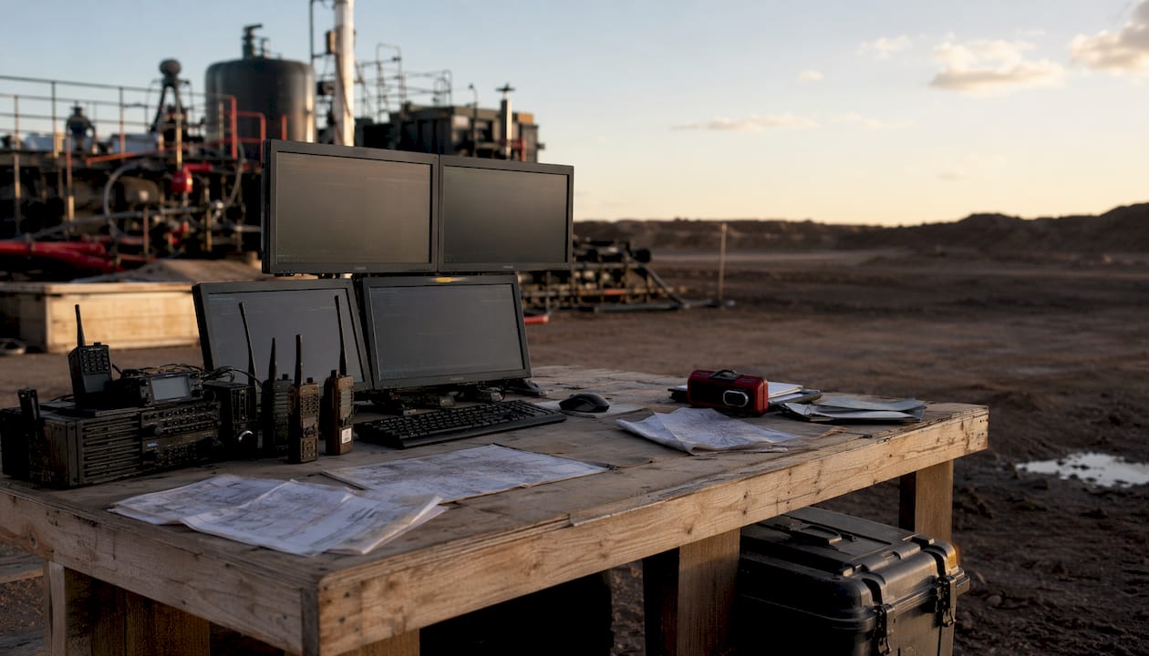 Telemetry monitoring equipment in control room