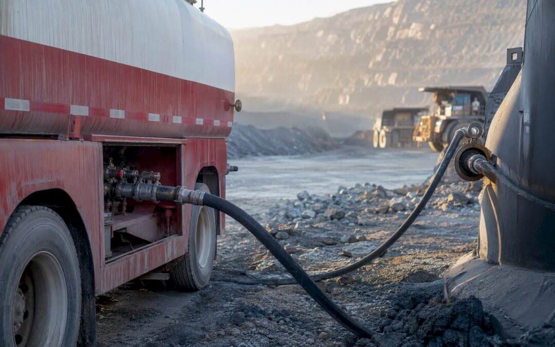 Fuel delivery truck refueling equipment tank