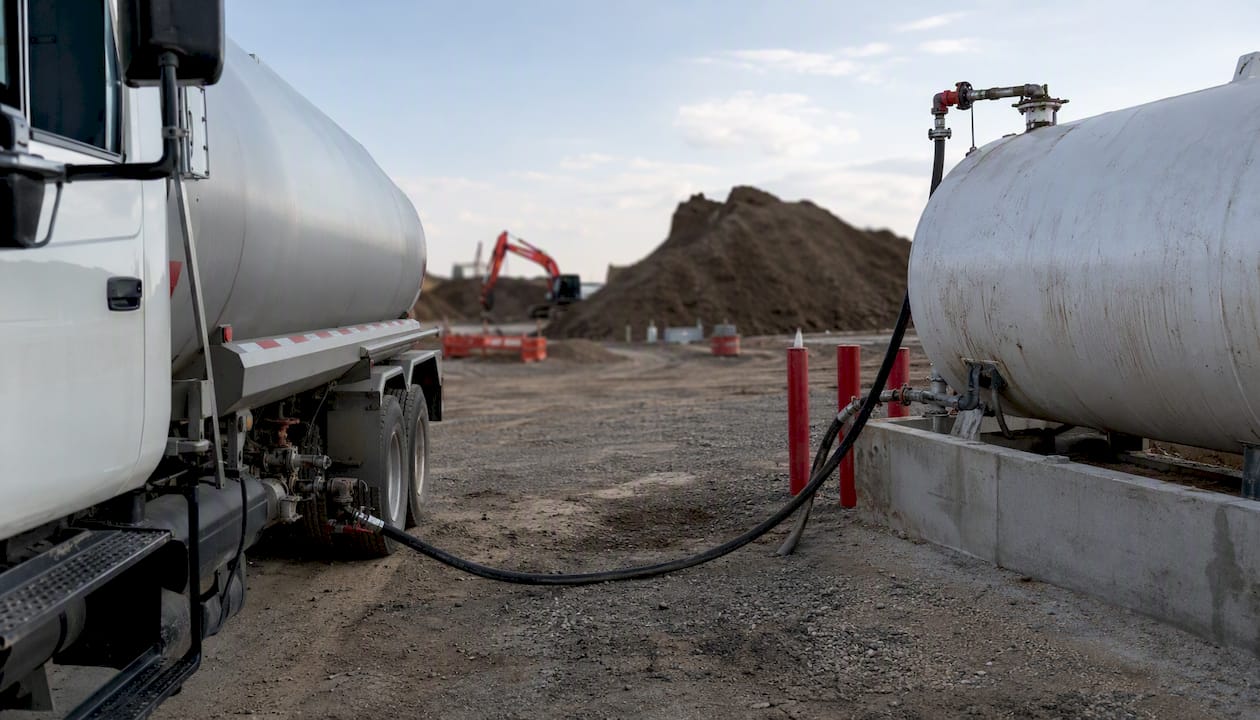 Mission-Critical Uptime Fueling Strategies for Operations Managers 1 Fuel tanker truck fueling above-ground tank