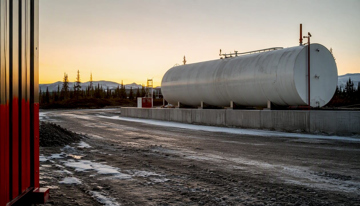 Where to Buy Grade #1 Winter Diesel for On-Site Delivery 2 Fuel storage tank with clear access lane at industrial site