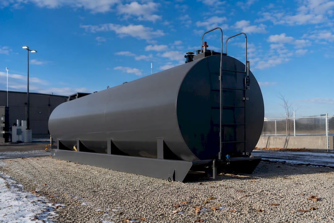 Regular Diesel: What It Is and When to Choose Something Else 1 Unbranded diesel fuel storage tanks with frost