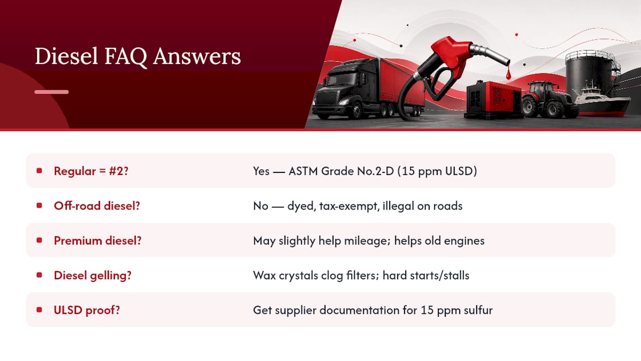 Regular Diesel: What It Is and When to Choose Something Else 3 Frequently Asked Questions — overview diagram