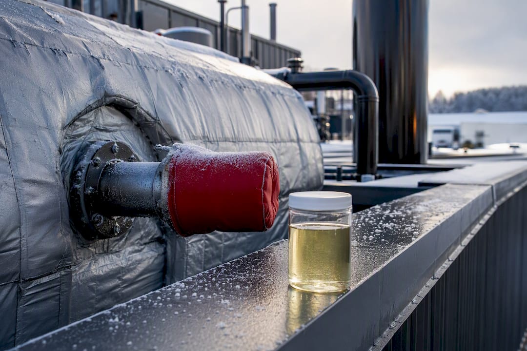 25–6,500 Gallons: Minimum Fuel Delivery for Facilities, Reorder Math 2 Frosted fuel tank fitting during winter changeover