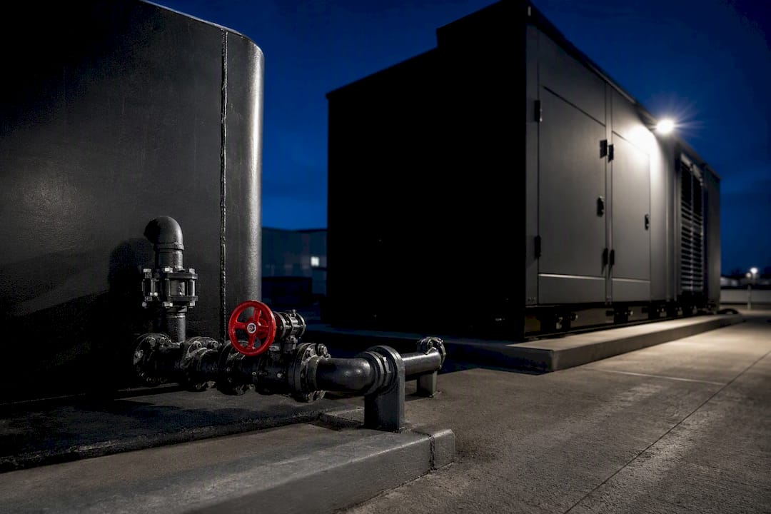 Hospital generator fuel storage area