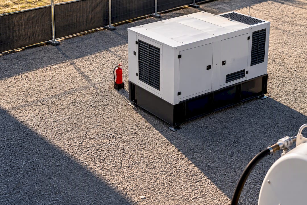 Festival generator enclosure with safety clearance