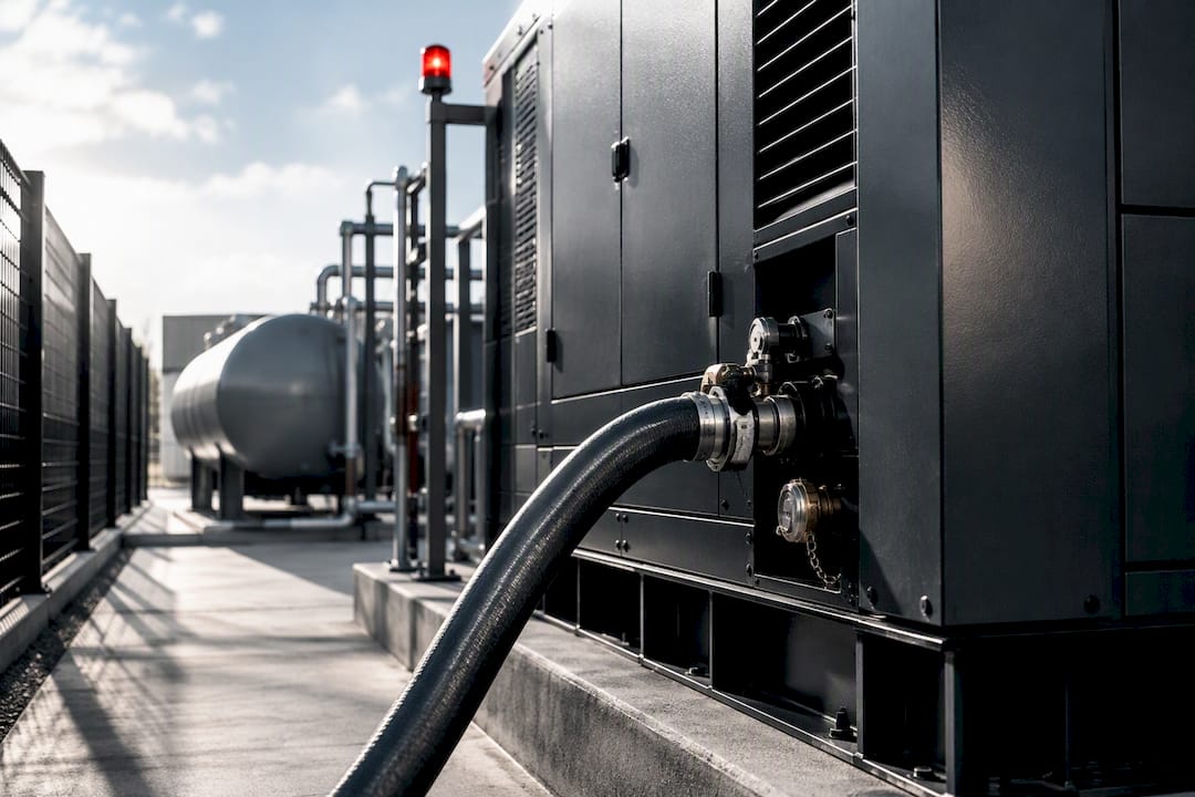 Data center generator fuel connection