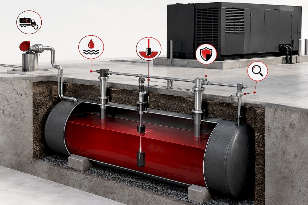 Illustrated backup fuel storage safeguards