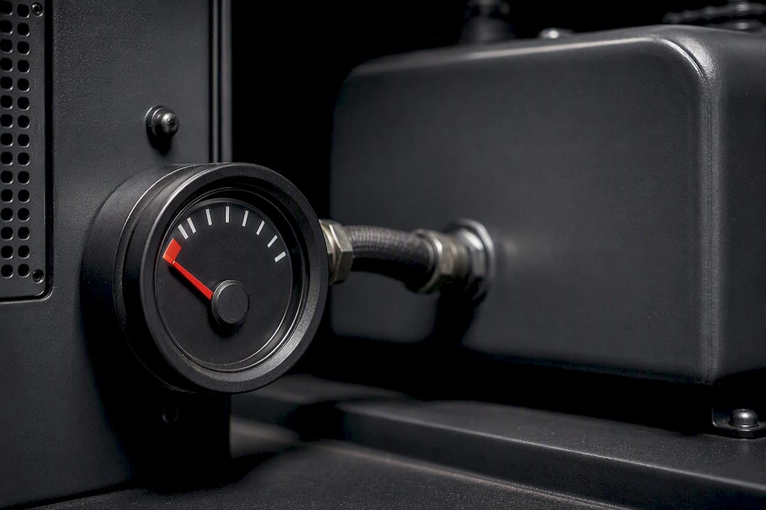 Generator fuel gauge near low reserve