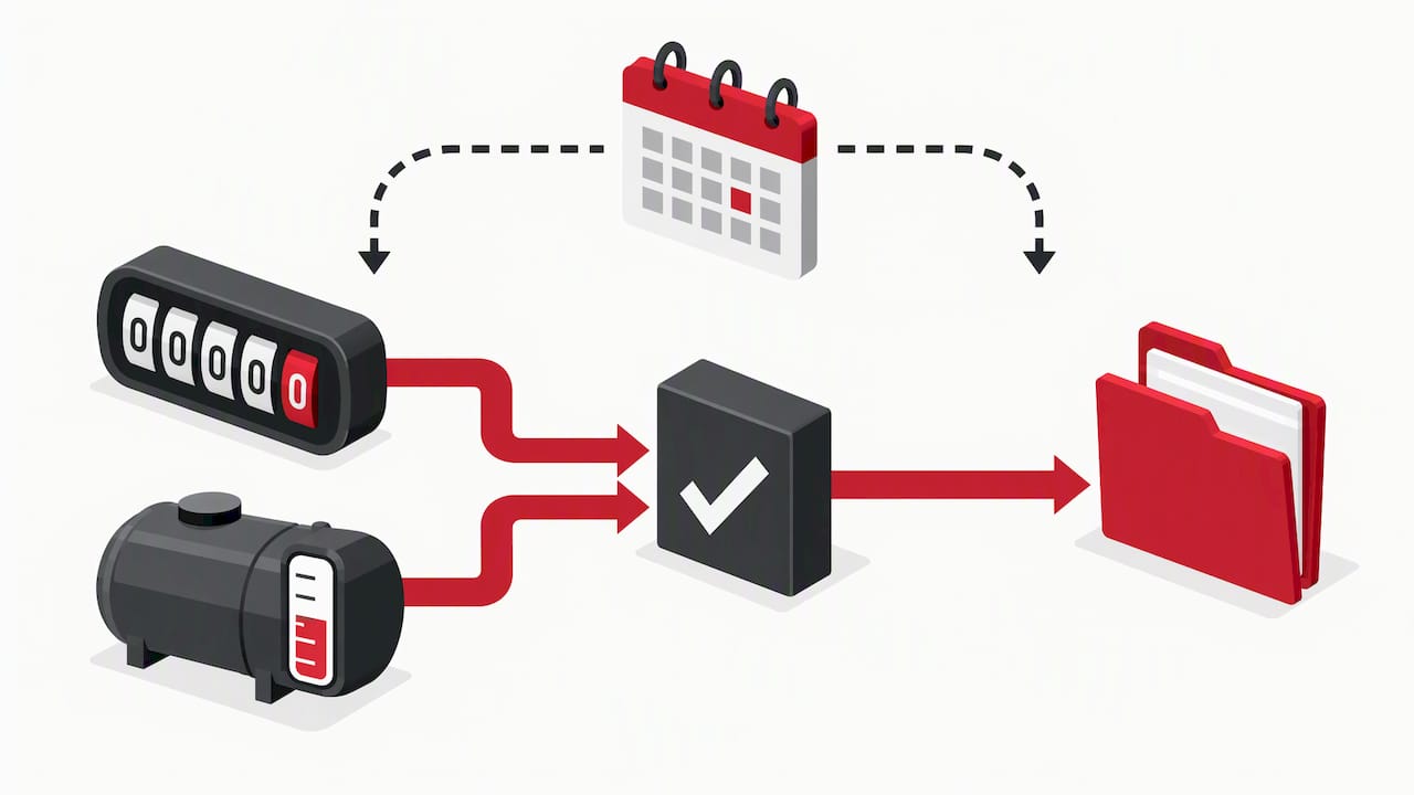 Mileage and fuel volume reconciliation process