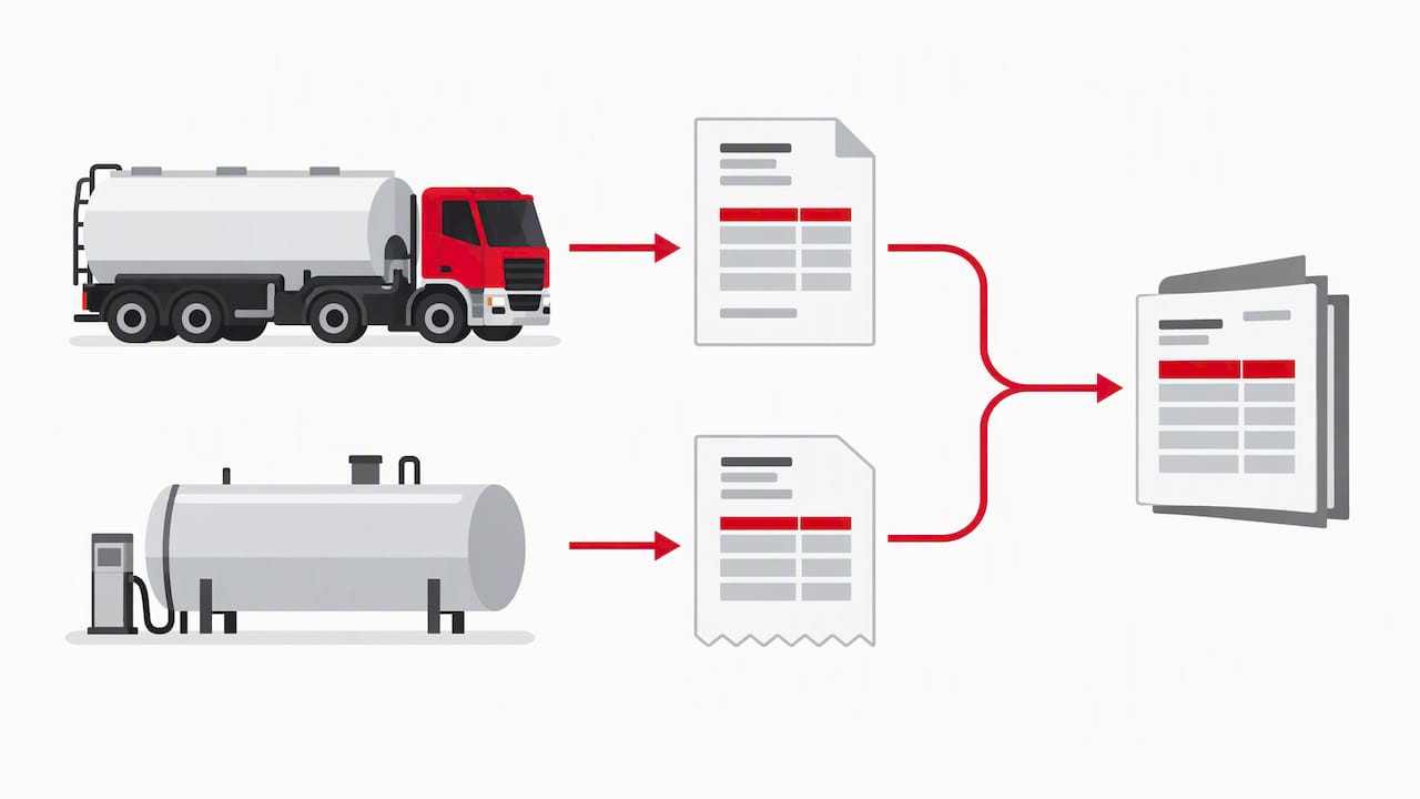 Partial delivery stages paired with invoices