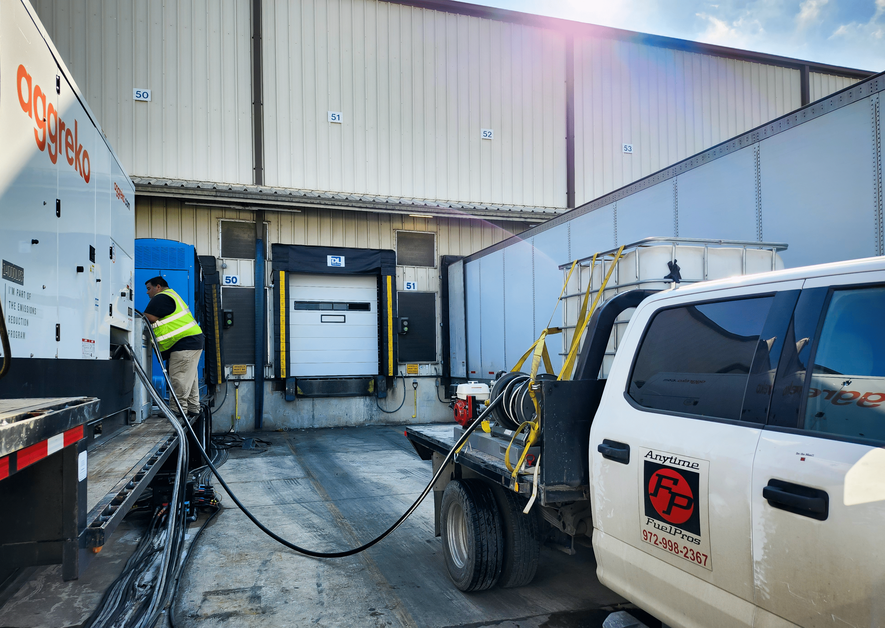 On-site diesel exhaust fluid delivery