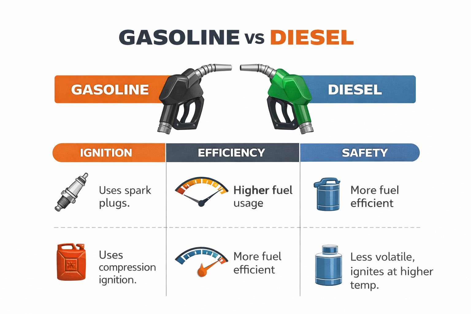 diesel to gas comparison